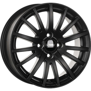 CMS-465-09 6.5x15" -4x108 ET38 67.2 Complete Matt Black Jant (4 Adet)